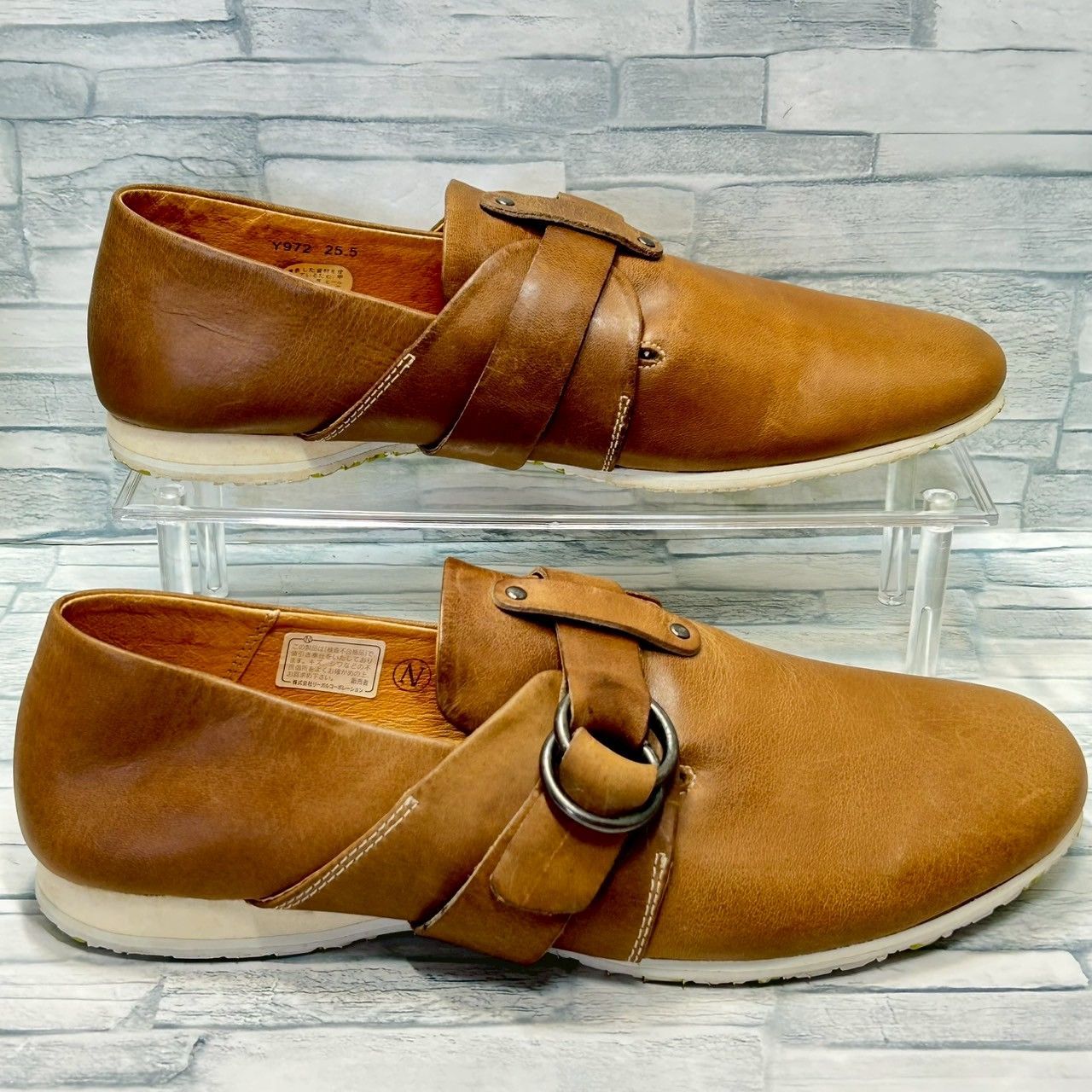 訳アリ REGAL 革靴 スリッポン リングベルト ブラウン 25.5㎝