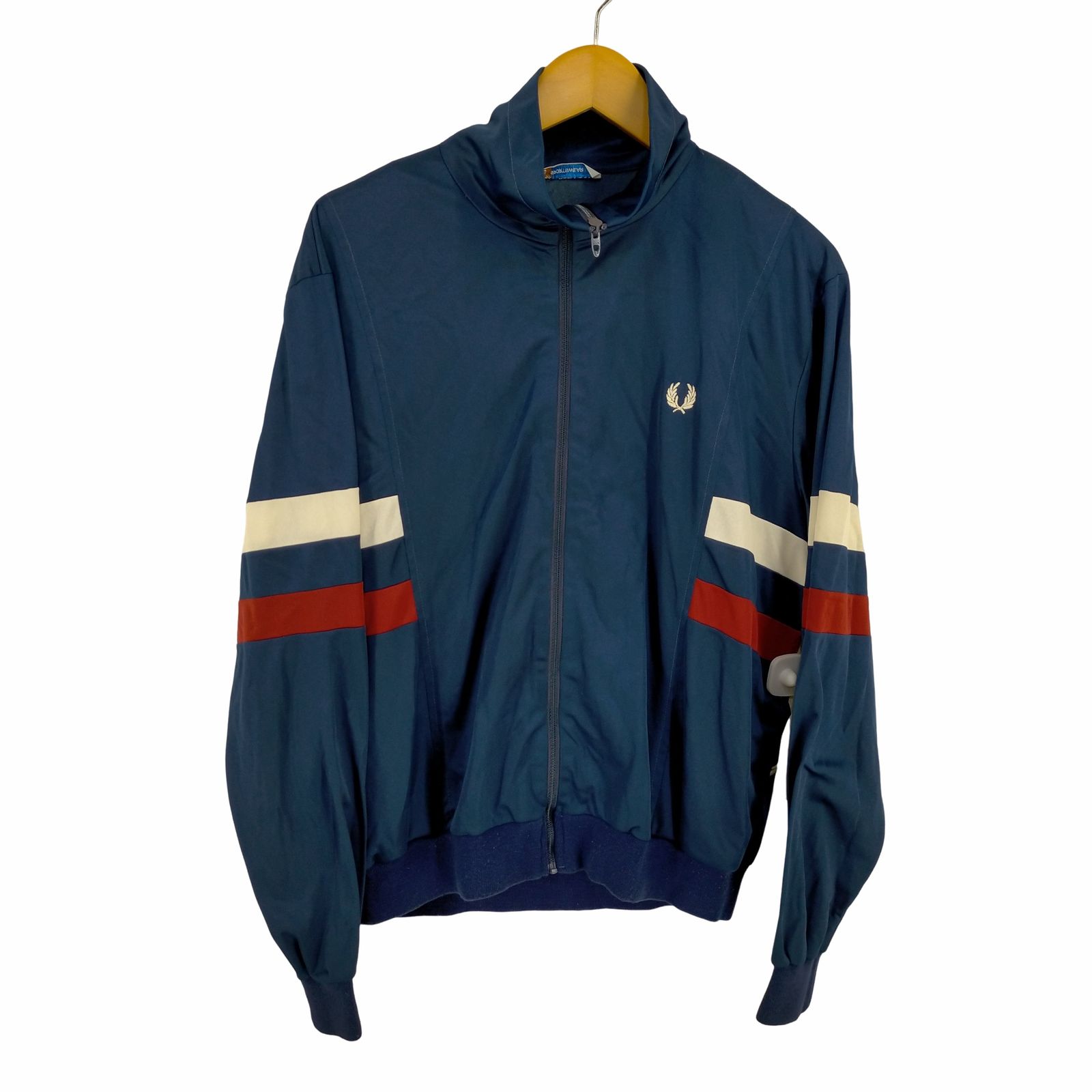 【レアデザイン】FRED PERRY　フレッドペリー　80sトラックジャケット 80sM】フレッドペリー刺繍トラックジャケットFred古着ジャージ