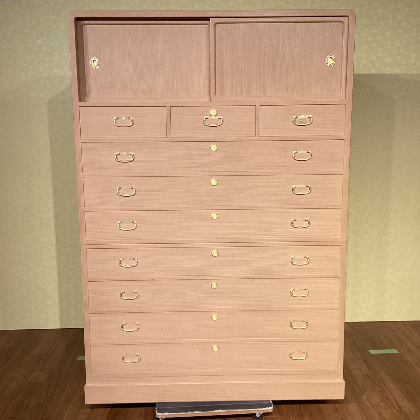 紀州箪笥 中田静夫 伝統工芸士 総桐 ワードローブ 最高級 USED家具ユーズド家具／紀州箪笥総桐和箪笥／伝統工芸士中田静夫