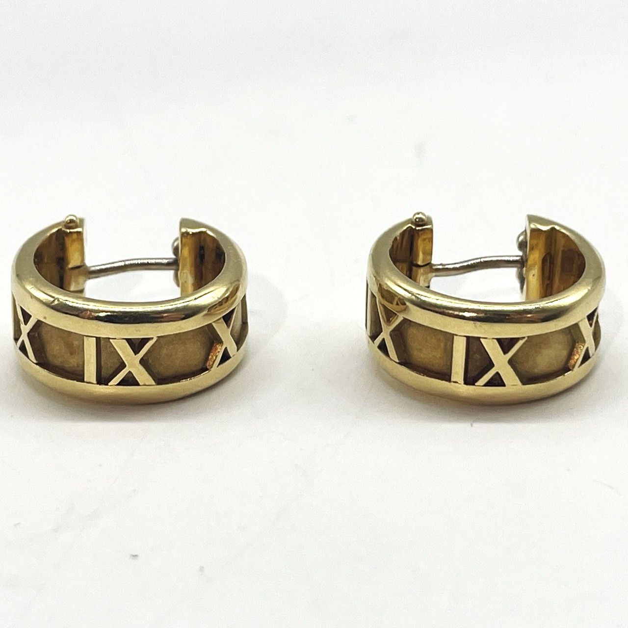 TIFFANY&CO. ティファニー アトラスフープ 750刻印 K18 ゴールド ピアス 総重量約10.9g レディース アクセサリー 留め具不具合有 現状品 006405