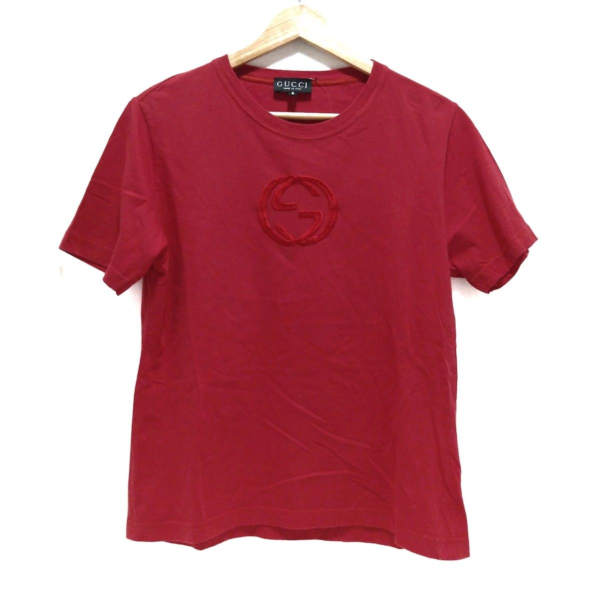 GUCCI(グッチ) 半袖Tシャツ サイズS レディース美品 - レッド