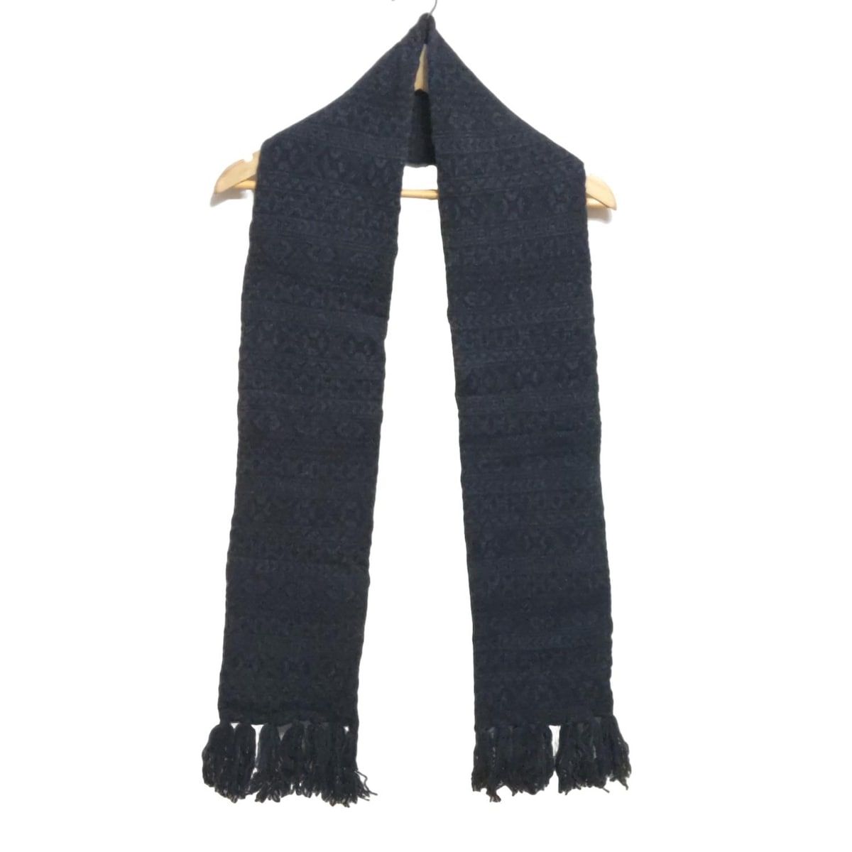 POLObyRalphLauren ポロラルフローレン マフラー - ダークネイビー×ブルー ウール