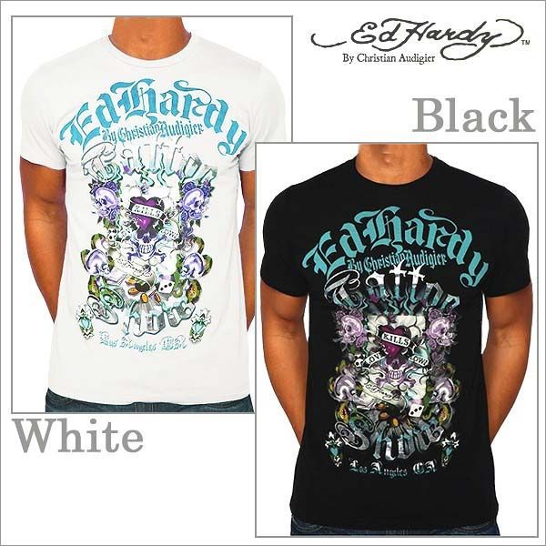 Ed Hardy エドハーディー メンズ　ラブキル ギャンブルツアー Tシャツ