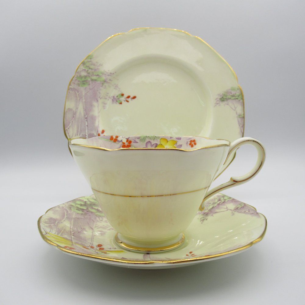 アンティーク 食器 トリオ ティーカップ＆ソーサー Paragon パラゴン