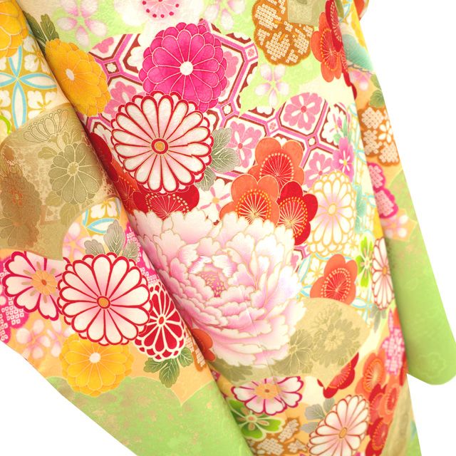 平和屋着物○H・L（アッシュエル） HENRI-LUC CHAPUIS 小振袖 二尺袖