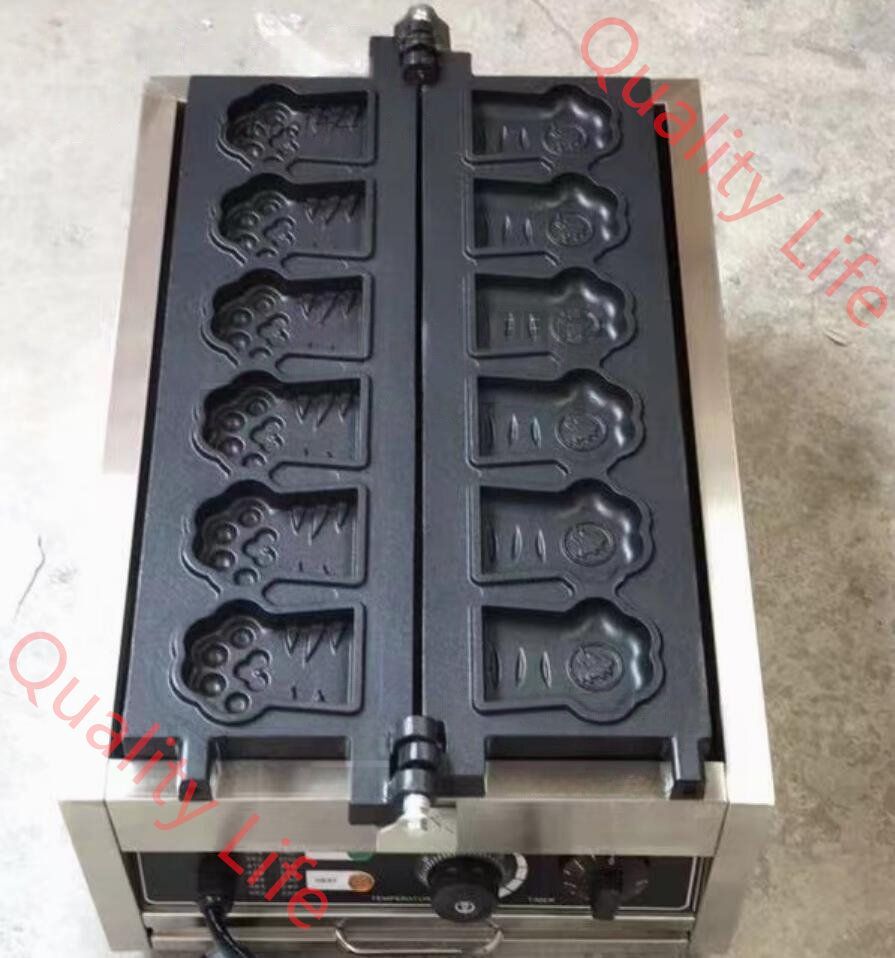 電気 熊の手のベビーカステラ 熊の手焼き機 ワッフルメーカー 6個焼き 単相 1 0０V|業務用