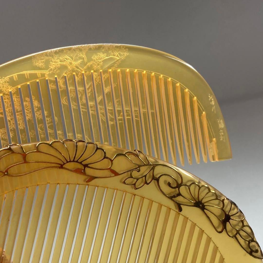 本白鼈甲 櫛 簪 84g 東Y5-1211