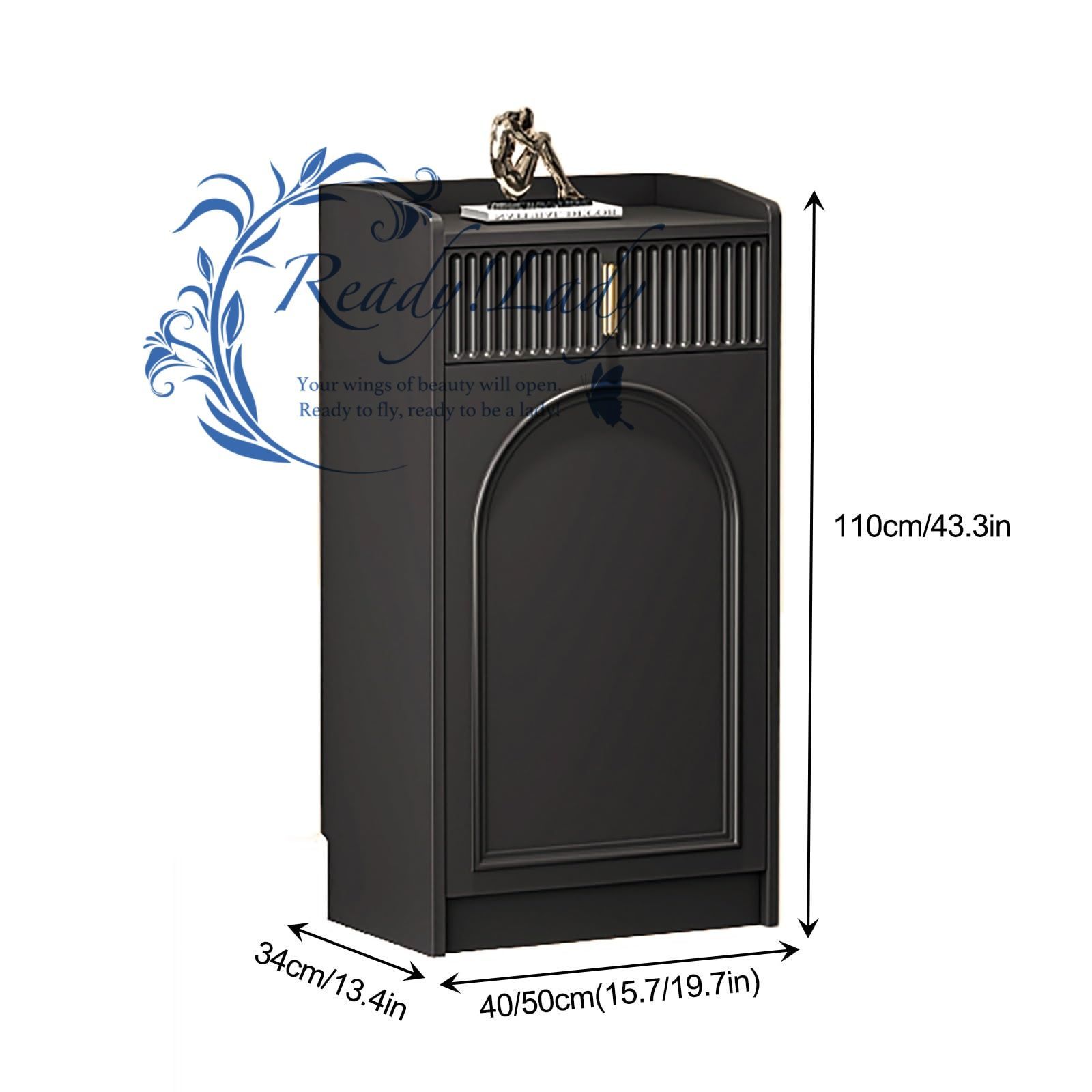 玄関収納 大容量 下駄箱 扉付き 防塵 調整 シューズラック コンパクト おしゃれ 玄関廊下のスペースを節約できる収納ラック Gray 50cm