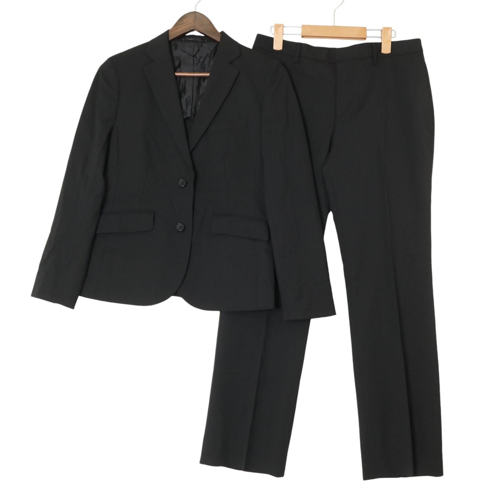 LESMUES レディーススーツ上下セット ウォッシャブル ウエスト大きい