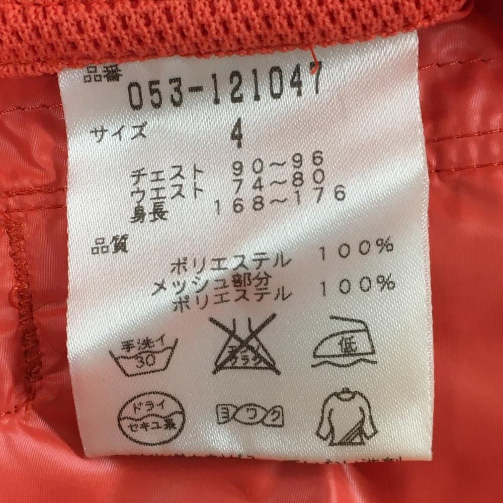 パーリーゲイツ 半袖ブルゾン オレンジ ロゴネイビー サイド