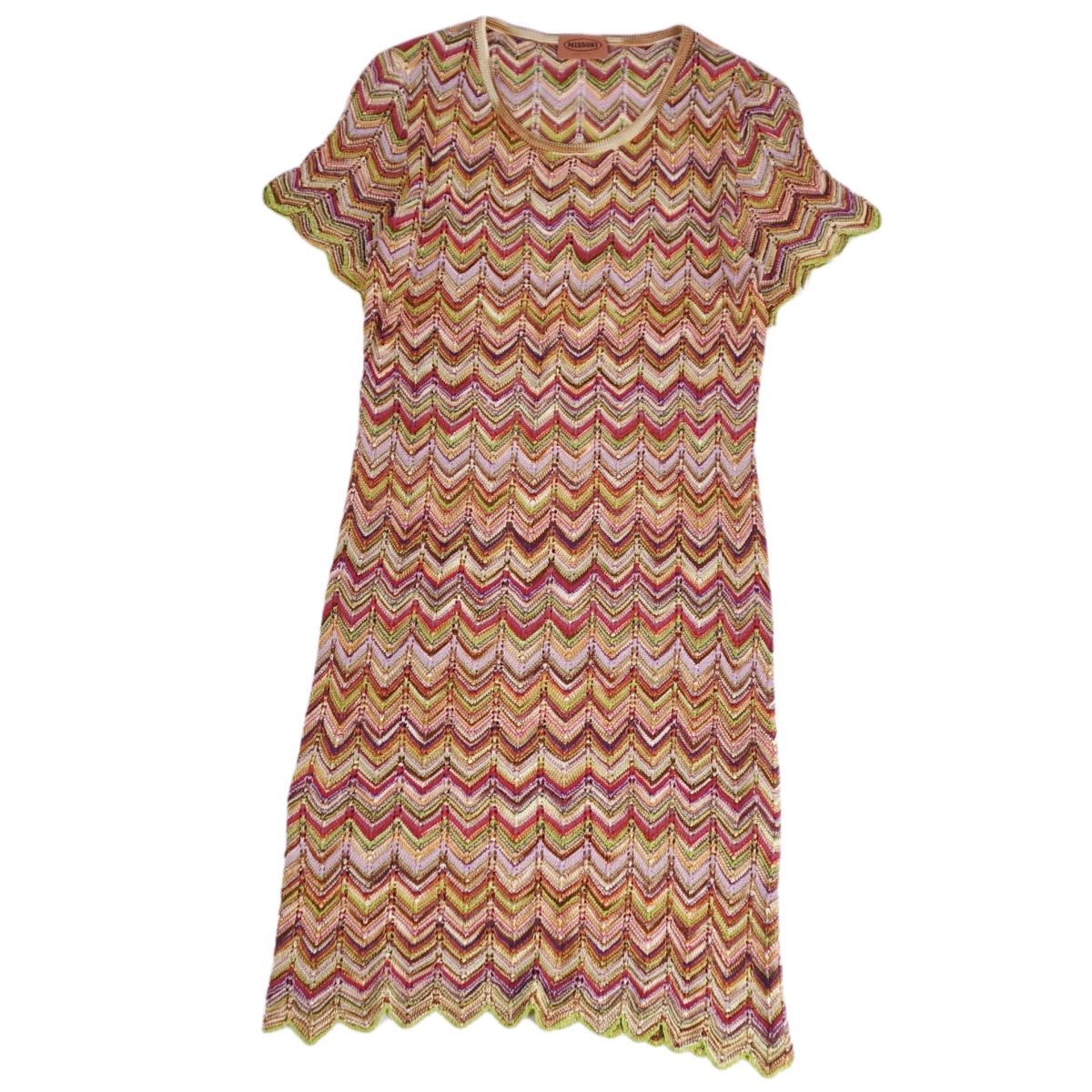 ミッソーニ MISSONI ワンピース ニット ショートスリーブ 半袖 総