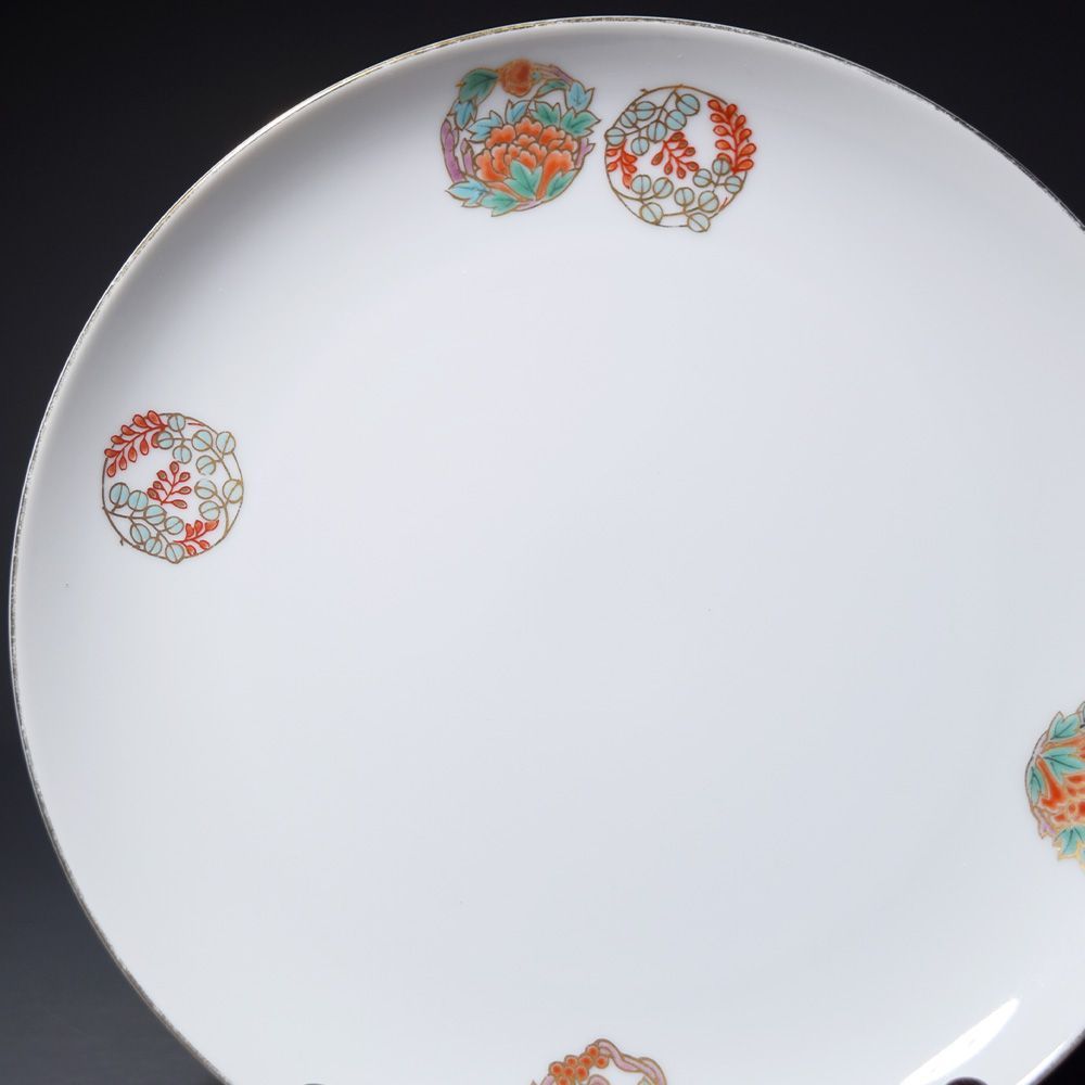 深川製磁　宮内庁御用達　丸皿　小皿　ぶどう5枚セットA 深川製磁 宮内庁御用達 丸皿 小皿 ぶどう5枚セットA 宮内庁