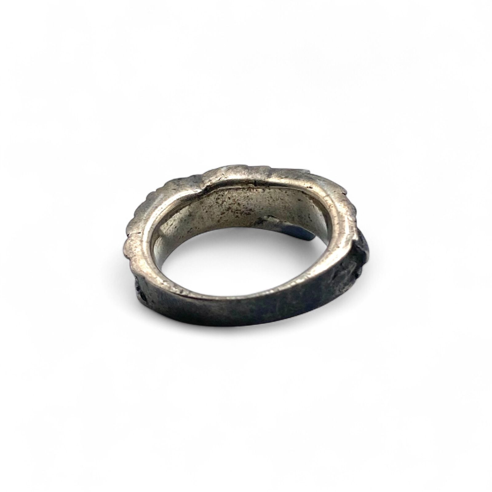 細密な彫刻】リザードテール Silver 925 刻印 90s Vintage Ring 