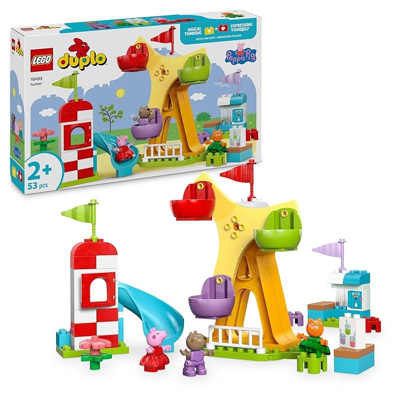 レゴ LEGO デュプロ ペッパピッグ ペッパピッグ たのしいカーニバル おもちゃ 玩具 誕生日 プレゼント ブロック 知育 男の子 女の子 子供 1歳半 2歳 4歳 幼児 ごっこ遊び おままごと 1