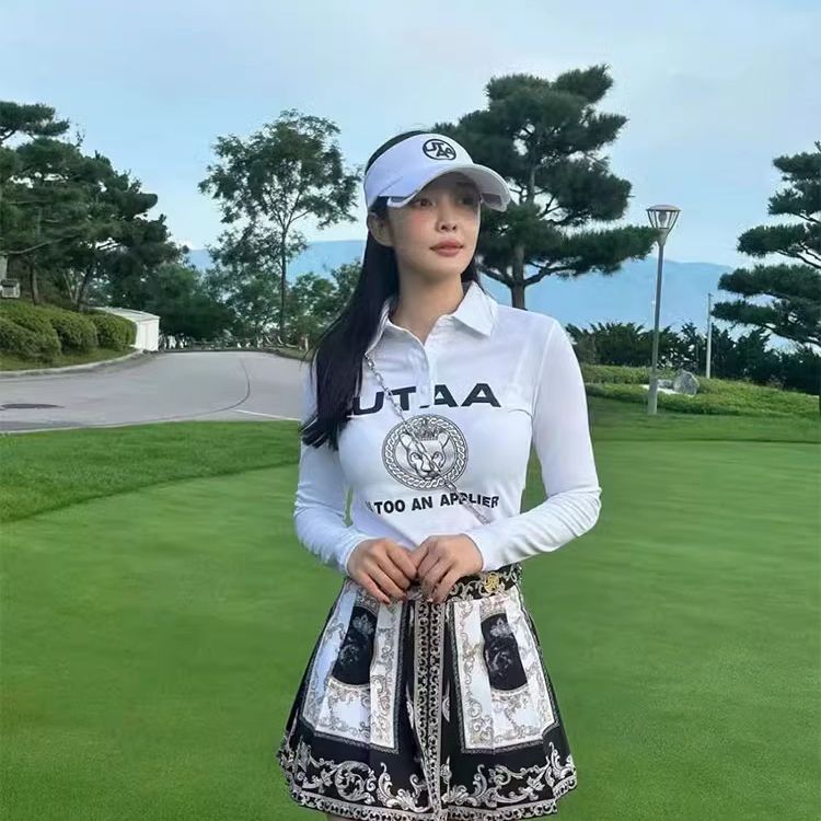 【数量限定】新品　UTAA　ユタ　ゴルフ　トップス＆スカートセット　Ｍ UTAA ユタ ゴルフ ウェア セットアップ 5分袖トップス スカート2