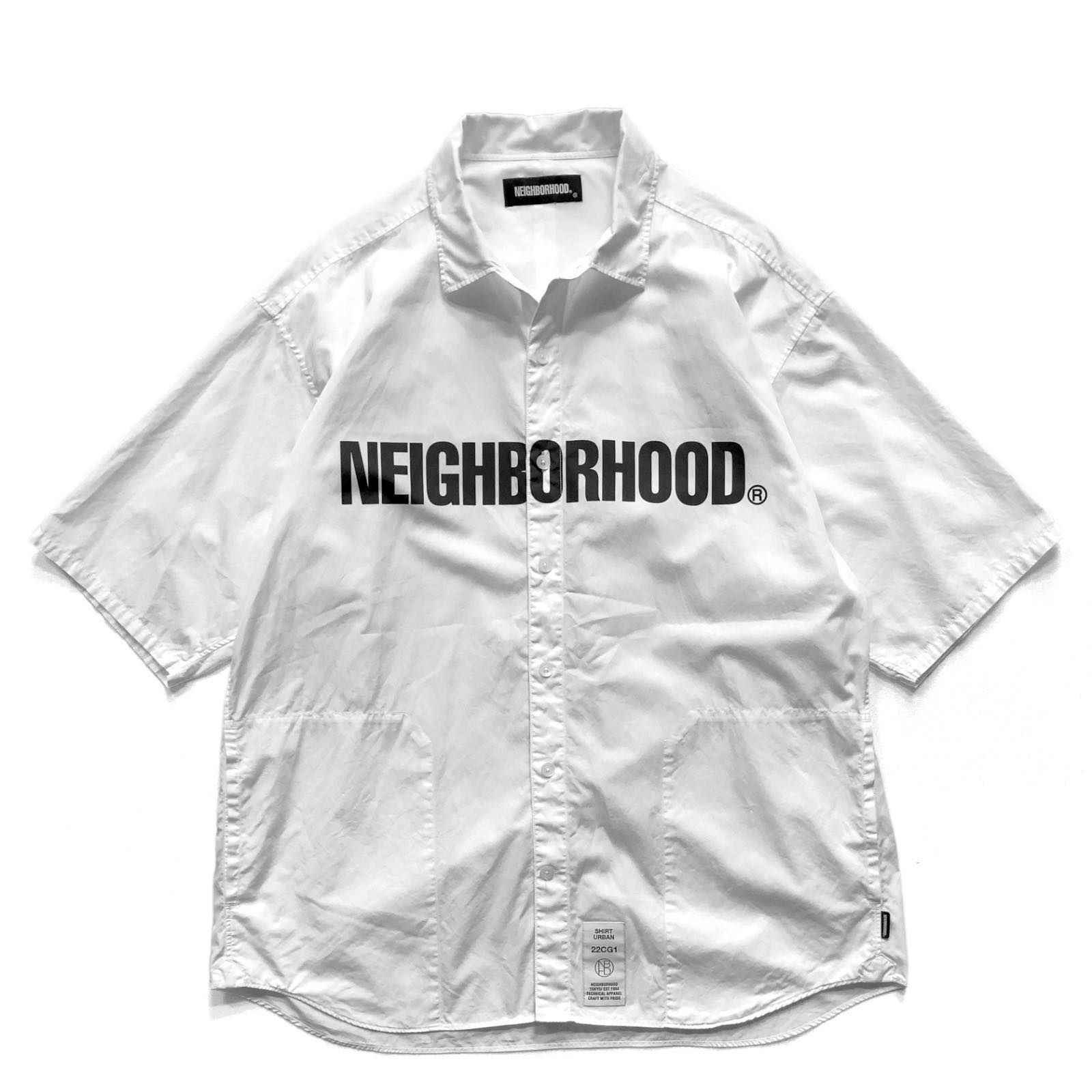 中古品】NEIGHBORHOOD ネイバーフッド 22SS TRAD/C-SHIRT SS ロゴプリントシャツ 半袖 XL 白 ホワイト  221SPNH-SHM04 - メルカリ