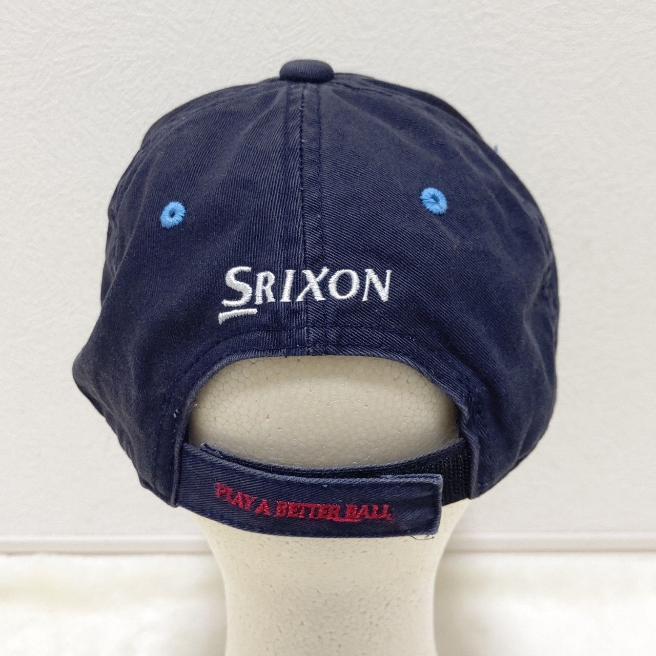 【SRIXON】スリクソン ゴルフ スポーツ 帽子 キャップ ロゴ刺繍 ネイビー 紺色 タウンユース お散歩 ジョギング マラソン モリリン コットン  ワッチ ビーニー メンズ 男性 フリー サイズ 調節可能 / M1554j