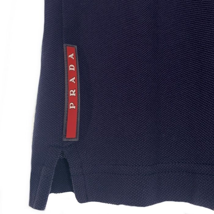 PRADA SPORT プラダスポーツ 鹿の子 ポロシャツ 半袖 ネイビー