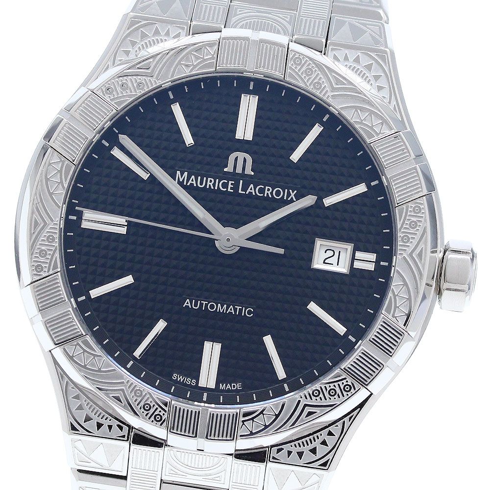 モーリスラクロア MAURICE LACROIX AI6008-SS009-330-1 アイコン オートマティック アーバン トライブ 世界 500本 自動巻き メンズ 箱 保証書付き_912474