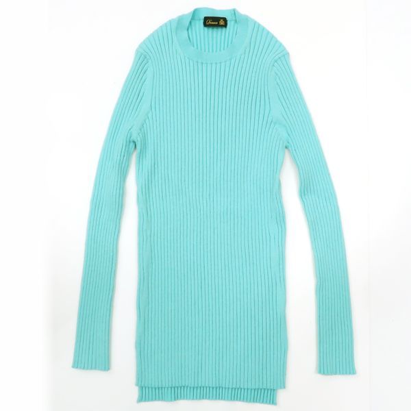 ドゥロワー DRAWER クルーネックニット ウール グリーン 大人きれい Drawer ドゥロワー 6513-106-0836 カシミヤ シルク 18G クルー