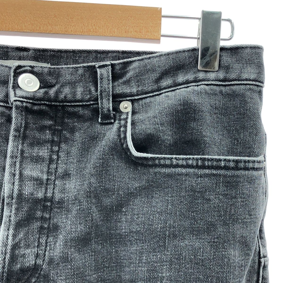 Dior / ディオール | ロゴ レザーパッチ ブラックデニム スキニー