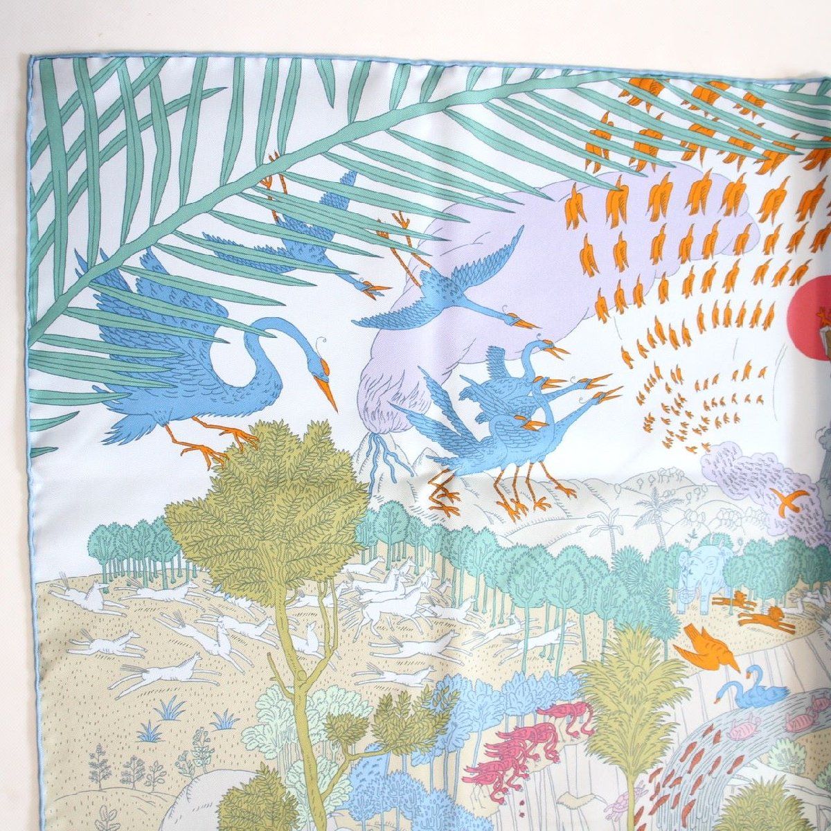 エルメス カレ 90 動物の謝肉祭 ブルー HERMES エルメス カレ 90 スカーフ Le Carnaval des Animaux