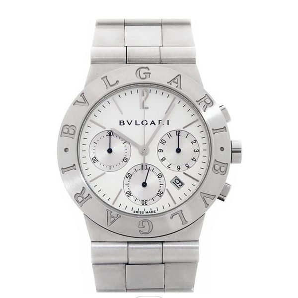 OH済 Bvlgari ブルガリ ディアゴノクロノグラフ CH35WSSD メンズ自動巻腕時計