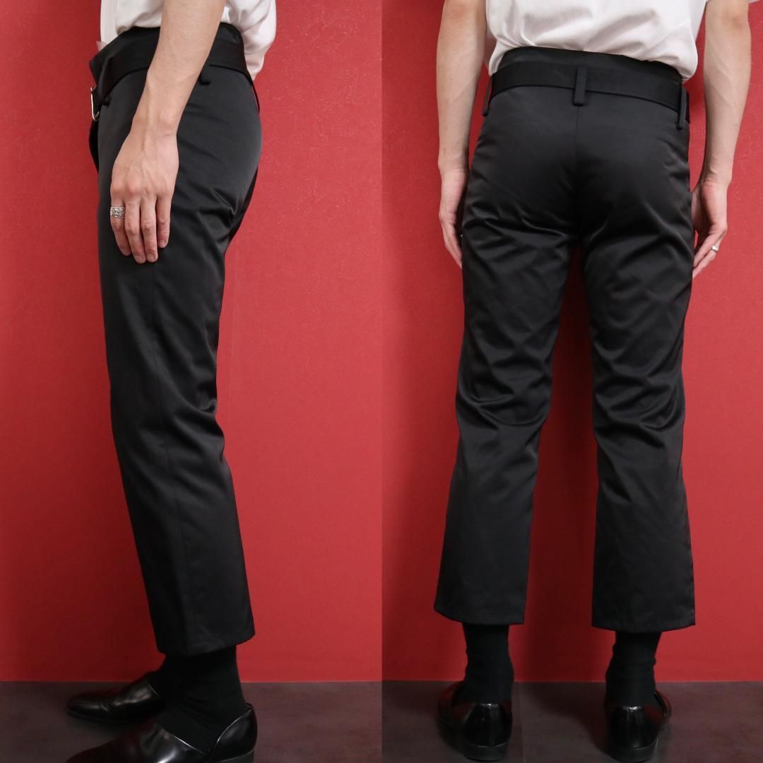 新品未使用】yohji yamamoto モード ベルト付き ナイロンパンツ 新品未使用】yohji yamamoto モード ベルト付き ナイロンパンツ