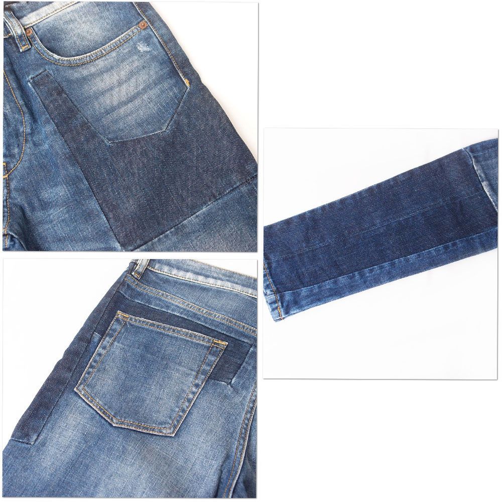 DIESEL ディーゼル スリムテーパード パッチワークデニム D-STRUKT W31 