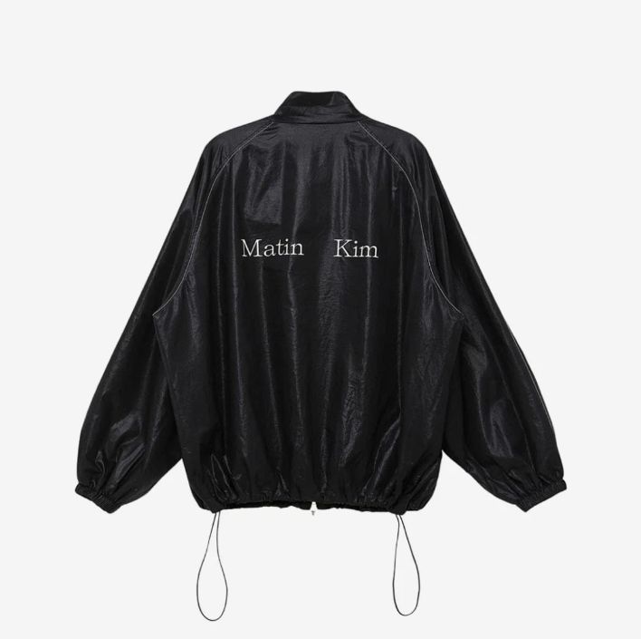 Matin Kim マーティンキム Logo Coating Jumper Black - メルカリ