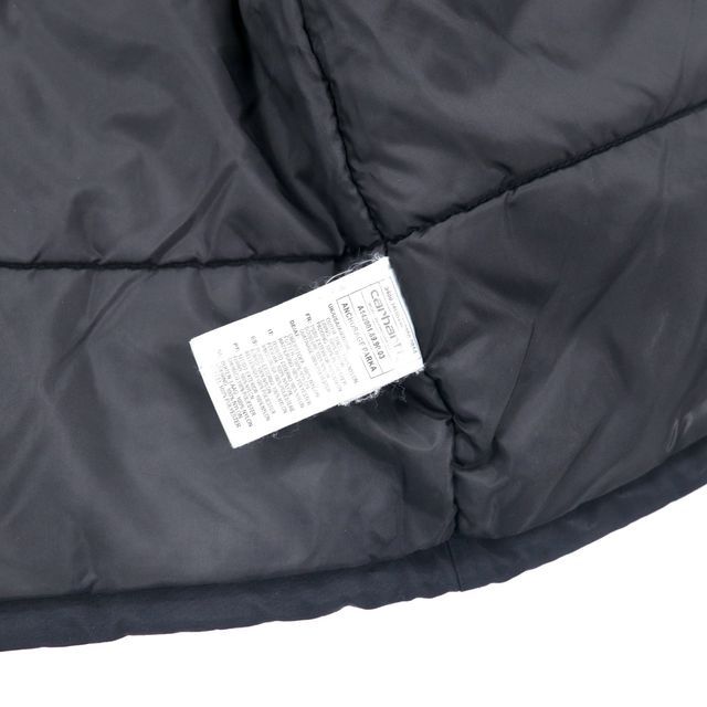 carhartt N-3B ダウンジャケット L ブラック ナイロン 中綿 ファー着脱式 ドローコード ANCHORAGE PARKA