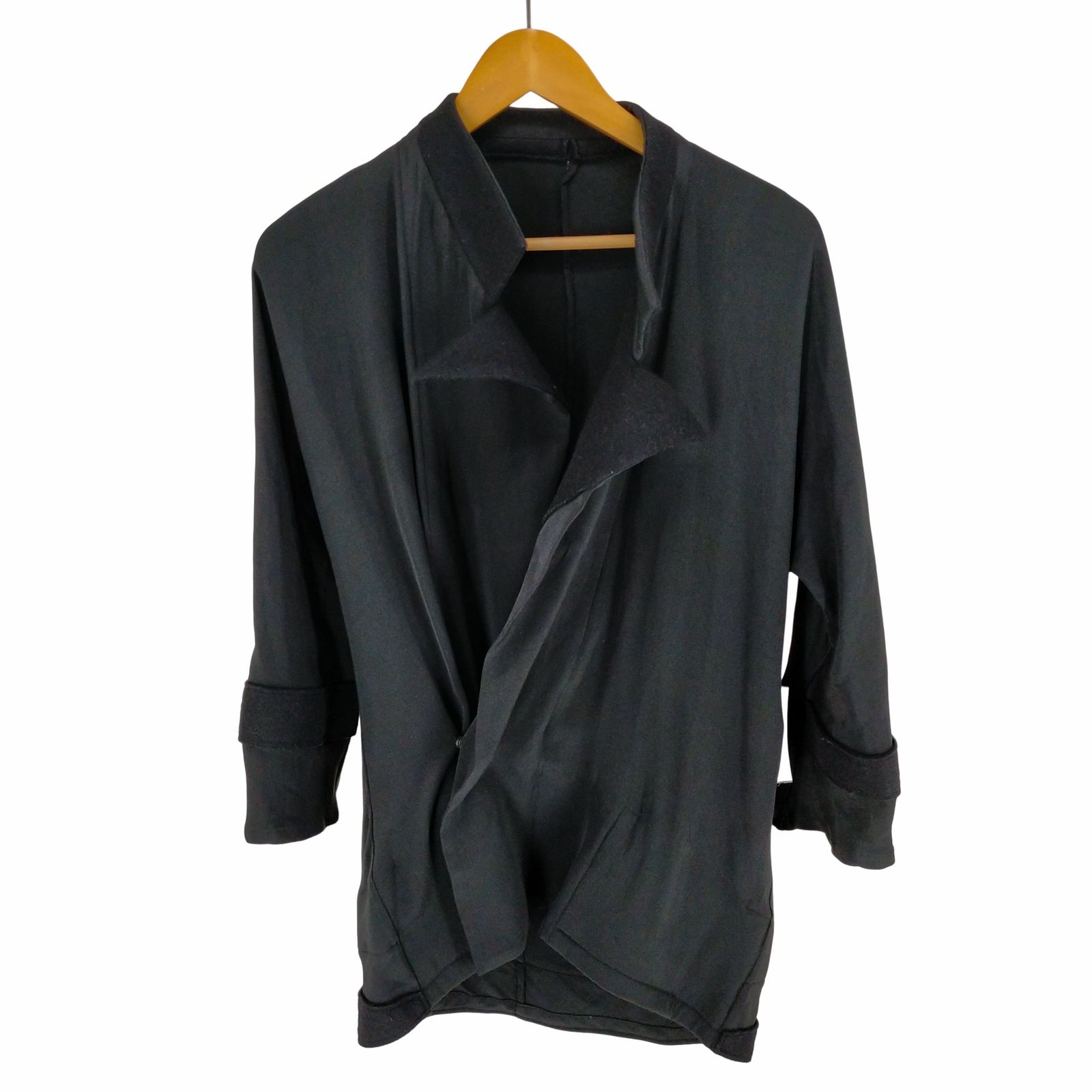 D*在様 LQ...MEN ヨウジ ヤマモト 変形ボタンホール ジャケット ブラ Y's for men SHAVED CLOTH JACKET / WRINKLED GABARDINE (BLACK)の商品