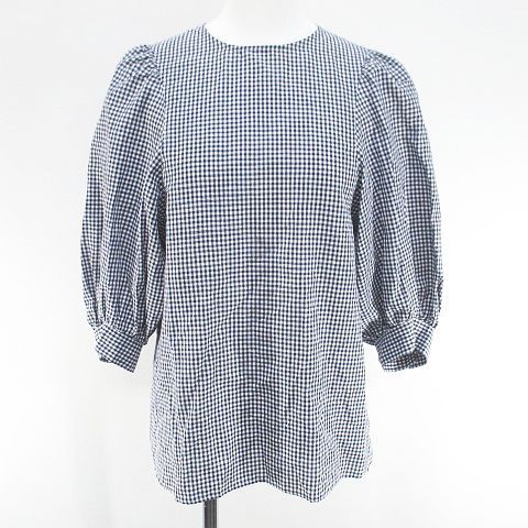 セール】 コットンオーガンジーチェック チュニックシャツ
