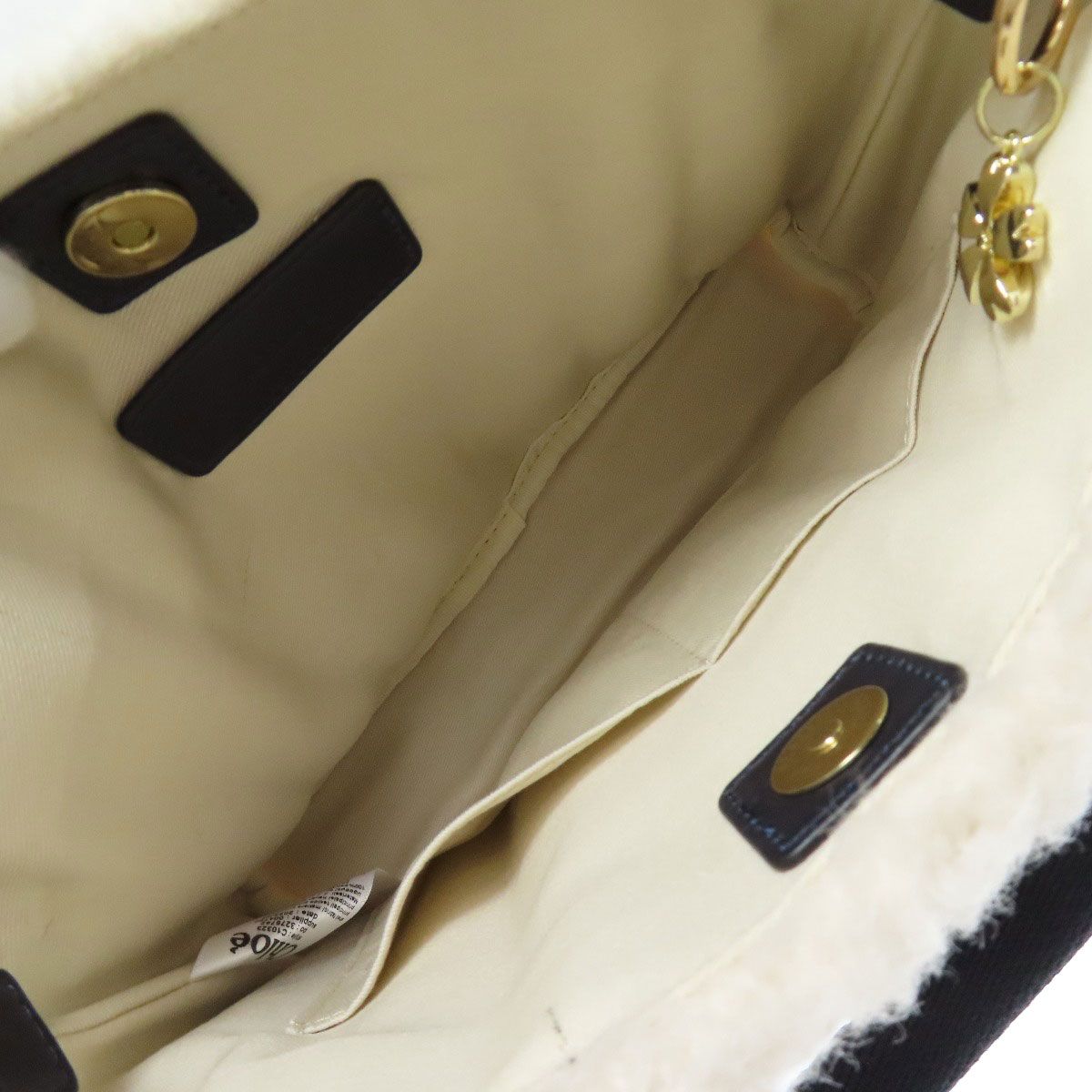 Chloé クリーム色ファーハンドバッグ2way CHLOE クロエ 2WAY ハンドバッグ ファー レディース [中古