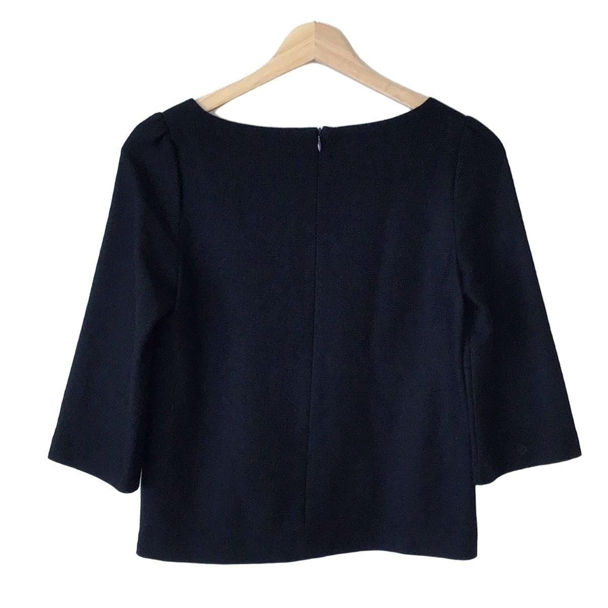 ANAYI アナイ 七分袖セーター サイズ36 S レディース - ダークネイビー クルーネック