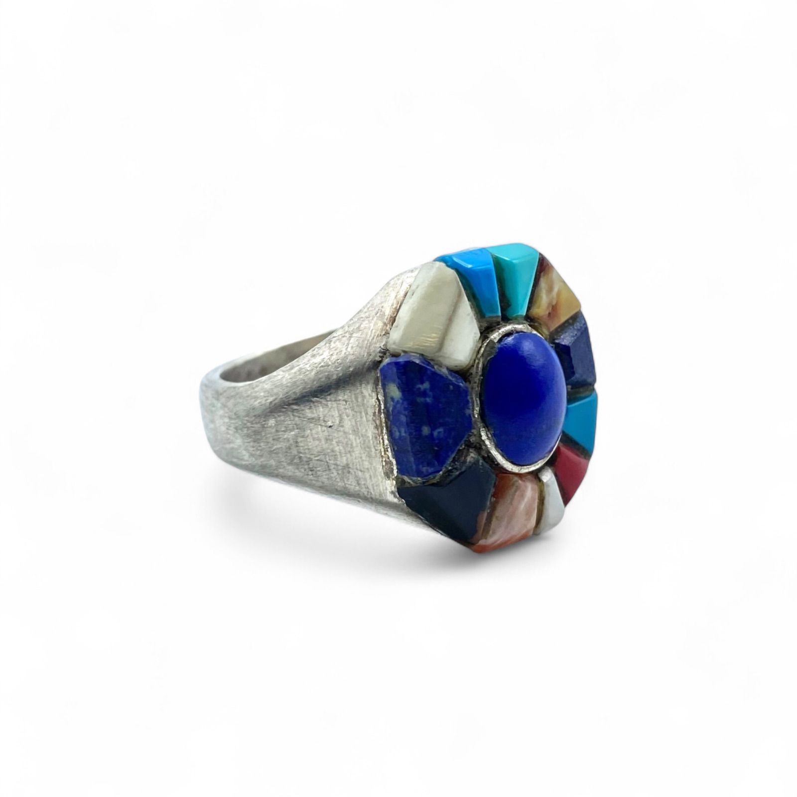 多彩な輝き】レインボー Silver 925 刻印 90s Vintage Ring シルバー 