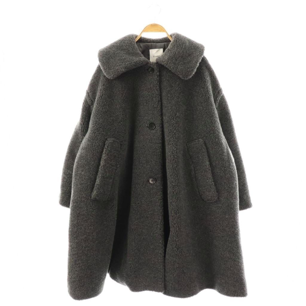 クラネ CLANE VOLUME FLARE BOA COAT ボリュームフレアボアコート 1 チャコールグレー /ES ■OS