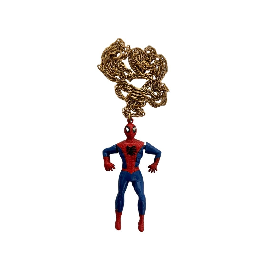 ヴィンテージ MARVEL Weingeroff SPIDER MAN スパイダーマン フィギュア 可動式 メタル ネックレス