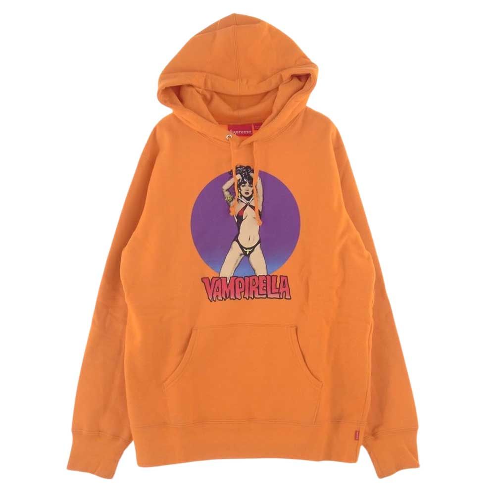 Supreme シュプリーム パーカー 17AW Vampirella Hooded Sweatshirt ヴァンピレラ フーデッド スウェットシャツ パーカー プリント オレンジ系 M