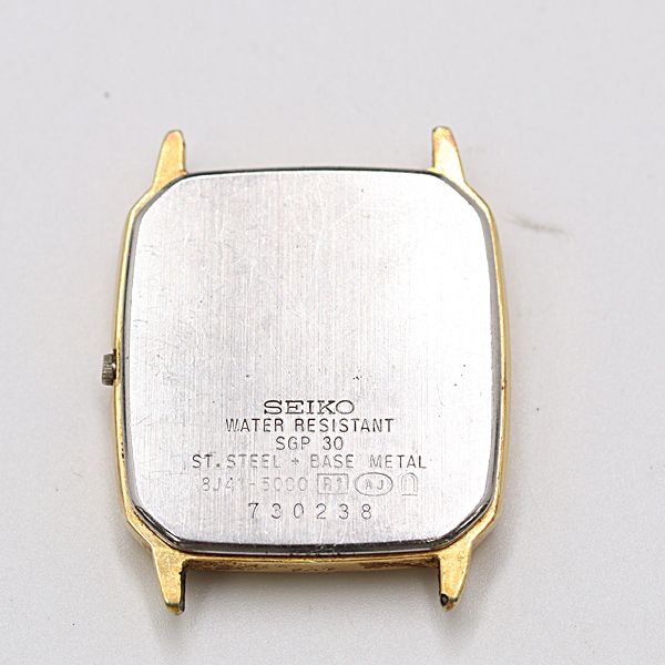 セイコー ドルチェ 8J41-5000 QZ ゴールド文字盤 メンズ腕時計