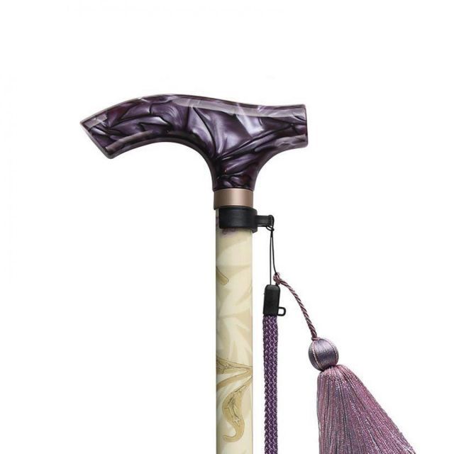 フジホーム ウィリアム モリス 伸縮 ステッキ ジャスミン 杖 10段階調節 歩行サポート プレゼント 化粧箱入り WB 5106 敬老の日