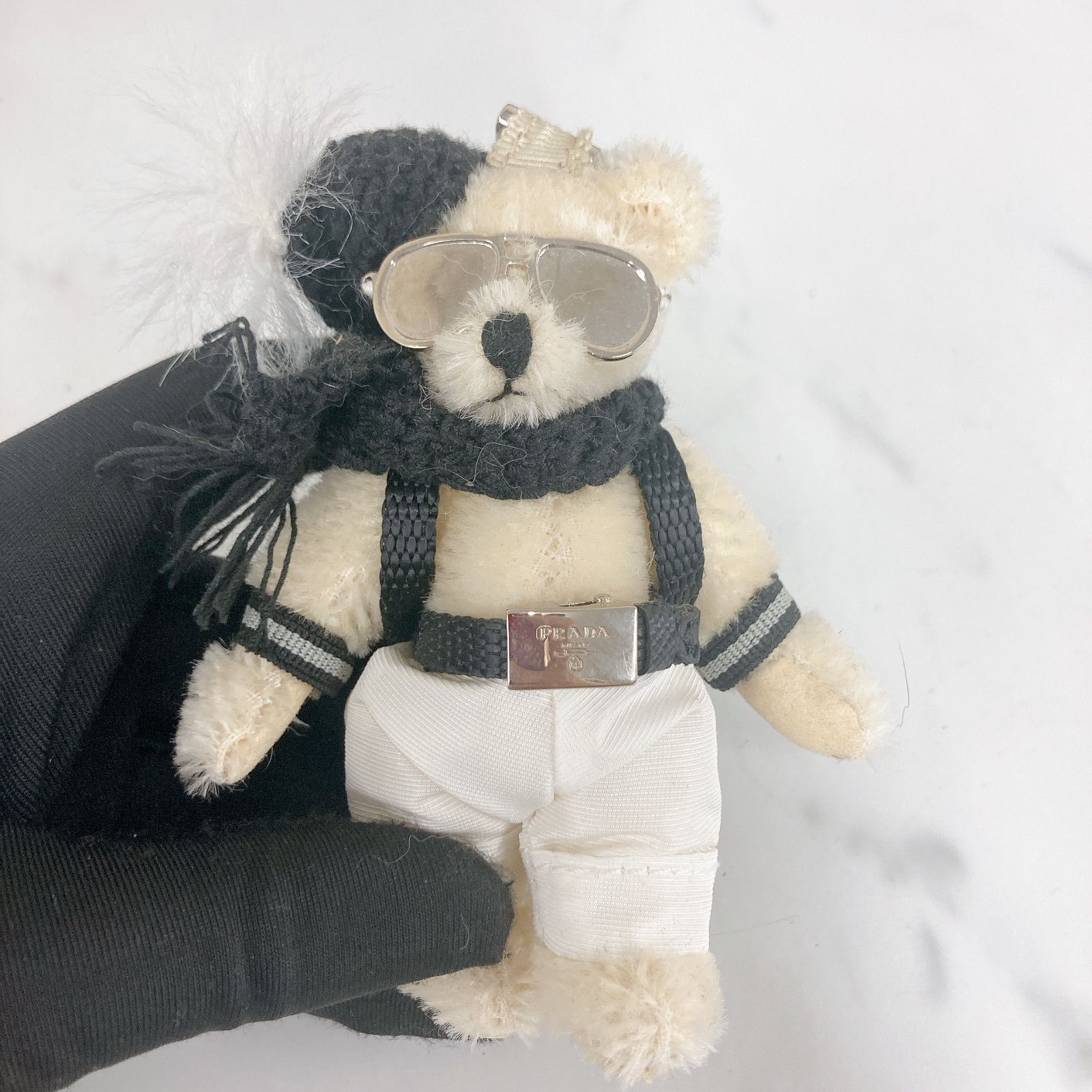 PRADAプラダ ベアトリックチャーム キーリング キーフック クマ