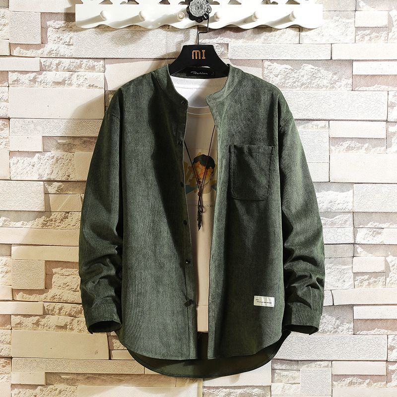 コーデュロイ シャツ メンズ カジュアルシャツ 秋服 長袖シャツ