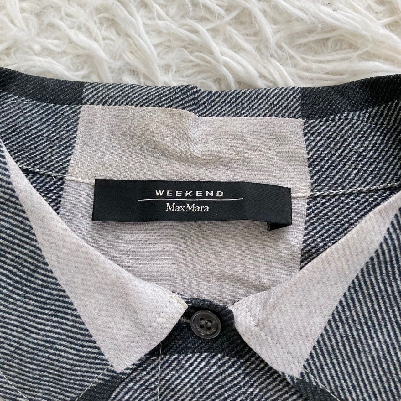 Max Mara WEEKEND シャツワンピース グレー 42 チェック柄 - メルカリ