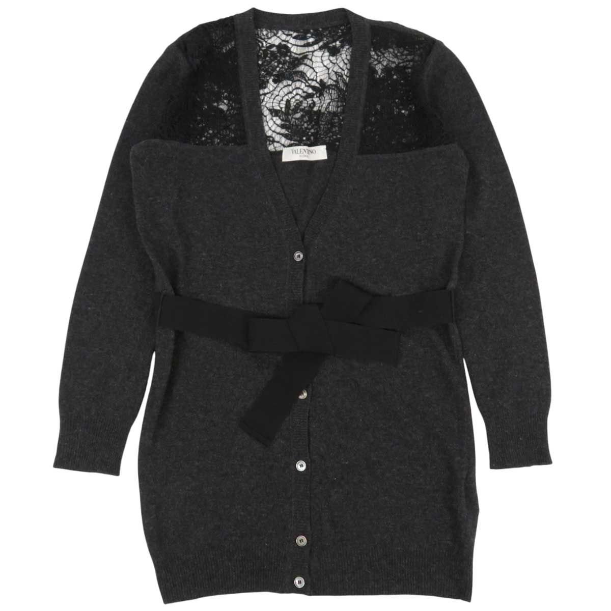 ヴァレンティノ 透かし編み 切替 カーディガン VALENTINO ROMA