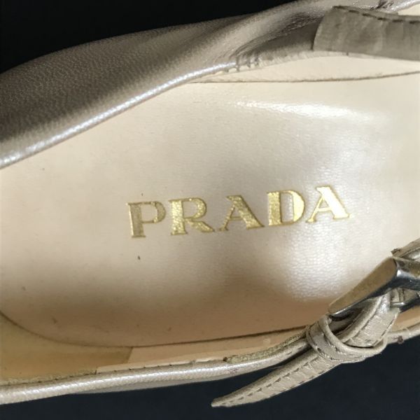 イタリア製☆プラダ/PRADA☆ハイヒール/ストラップパンプス【35/22.5  