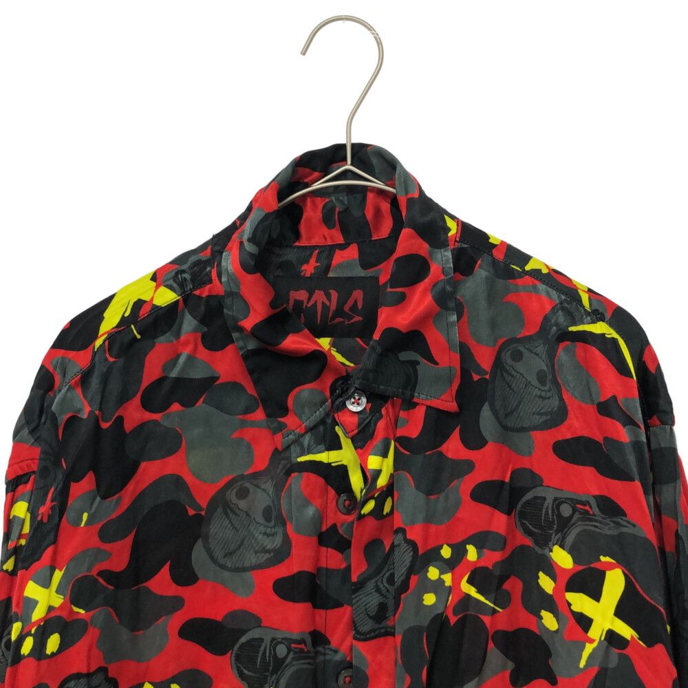 cvtvlist (カタリスト) crew camo shirt カモ柄レーヨン長袖 