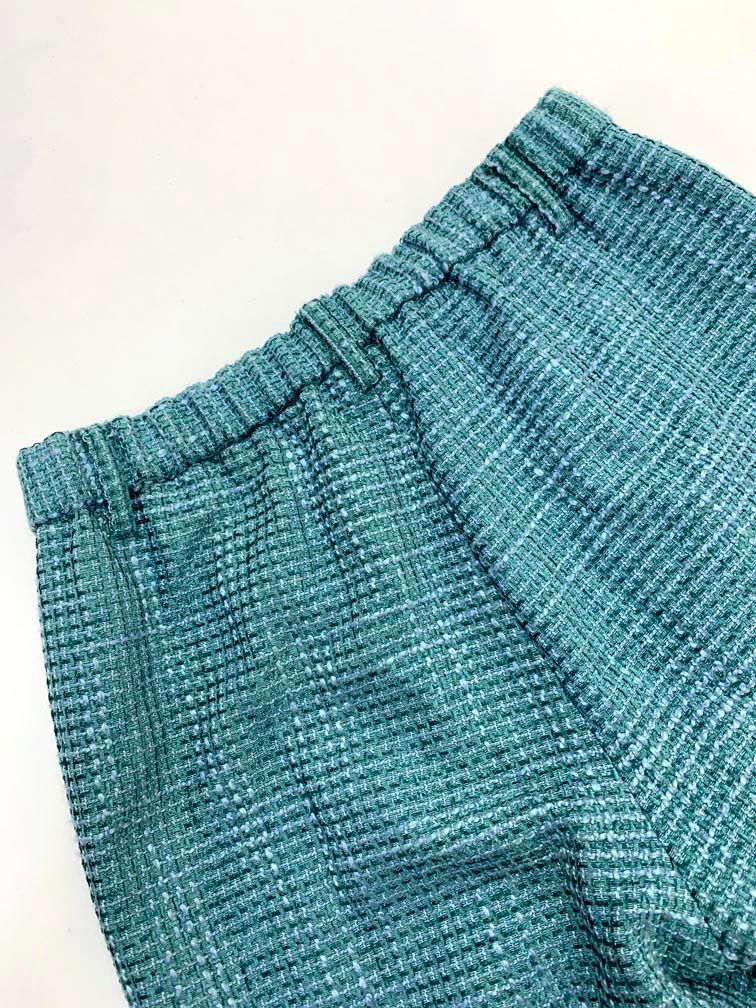 ノーカラージャケット|パンツ ツイード