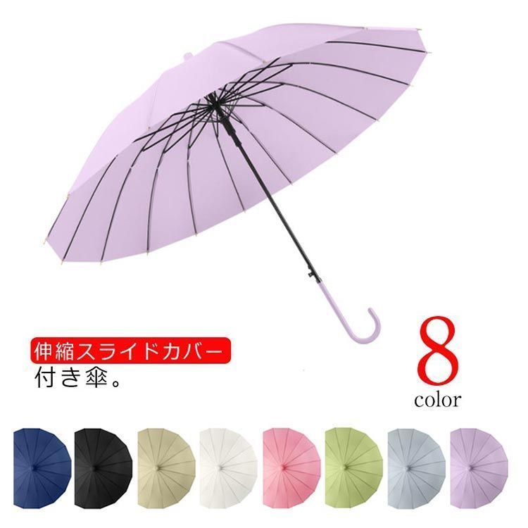 傘　新品未使用 スライドカバー付き傘 濡れない傘 伸縮スライドカバー付き傘