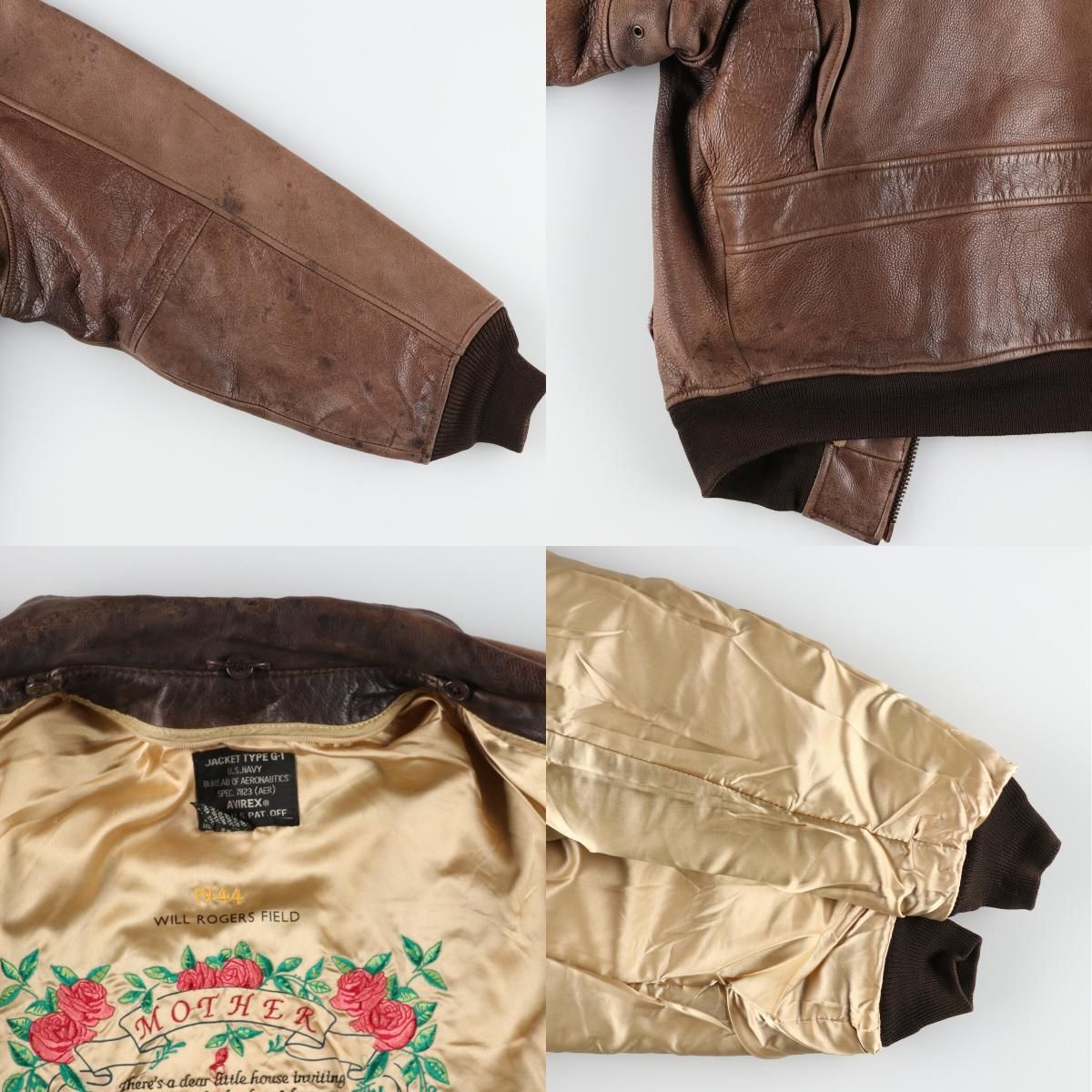古着 アヴィレックス AVIREX G-1タイプ レザーフライトジャケット  